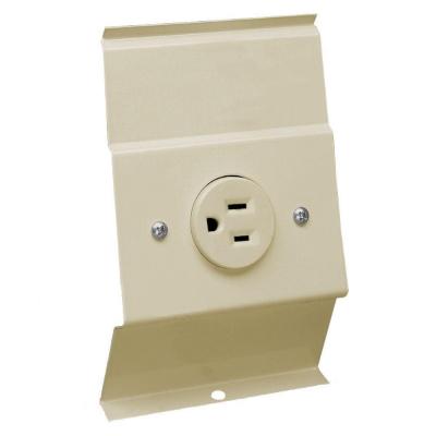 F Series Almond 120 Volt Baseboard Integral Receptacle Kit Accessory